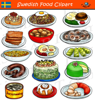 Preview of Swedish Food Clipart