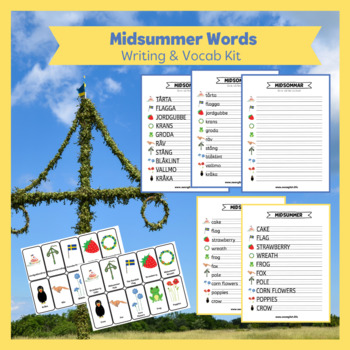 Preview of Swedish Midsummer Words: Writing and Vocabulary Kit (Bilingual Swedish-English)