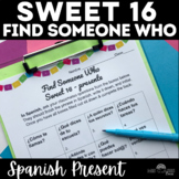 Sweet 16 Spanish Speaking Activity Irregular Present Tense Verbs