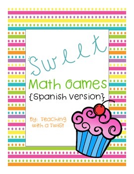 Preview of Sweet 1st grade math games {for all year!} in Spanish