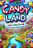 Sweet Adventures: A 50-Page Candy Land Coloring Book for Kids