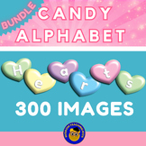 Sweet Alphabet Candy Hearts Bundle - 5 Colors