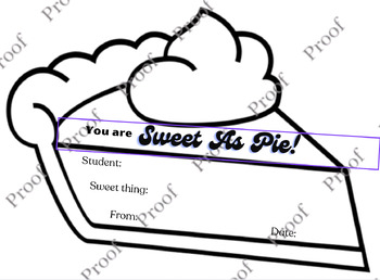 Preview of Sweet As Pie Certificate