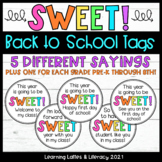 Sweet Back to School Gift Tags Student Treats Sweet School
