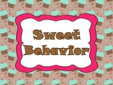 "Sweet Behavior" Management System - brown and green cupcakes