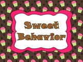 "Sweet Behavior" Management System - green&pink cupcakes