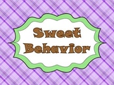 "Sweet Behavior" Management System- green&purple cupcakes