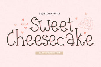 Preview of Sweet Cheesecake handwriting Planner Calendar Font for Teachers & Students