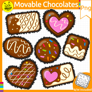 Sweet Chocolates Clipart | Mothers Day | Valentine's Day Clip Art