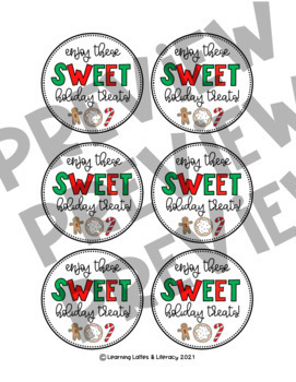 Sweet Christmas Tags Cookies Candy Holiday Gift Tags Teacher Volunteer  Coworker