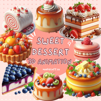 Preview of Sweet Dessert 3D Animation PNG