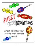 "Sweet" Introductions-First Day of School Activity/Ice Breaker