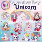 Sweet & Magical Valentine's Day Unicorn Clipart for Cards & More