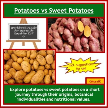 Sweet Potatoes Health Cooking Workbook Easel by MosaiK | TPT