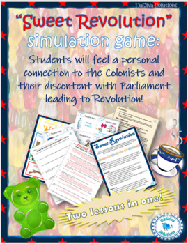 Preview of Sweet Revolution: role-play simulation game - Boston Tea Party, Taxes, & more!