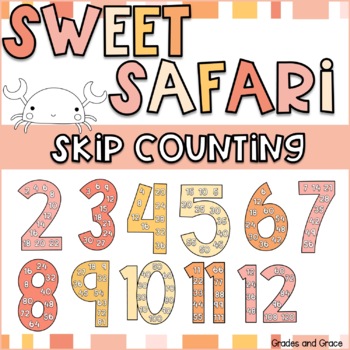 Preview of Sweet Safari Skip Counting Posters