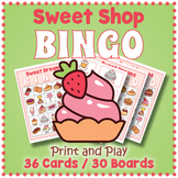 Sweet Shop BINGO & Memory Matching Card Game Activity