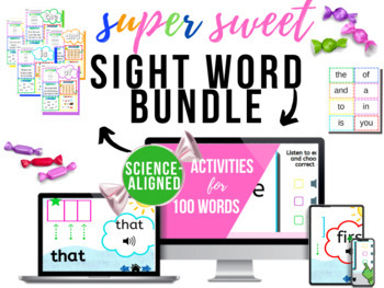 Preview of Sweet Sight Word Bundle of Activities - Orthographic Mapping the Sight Words