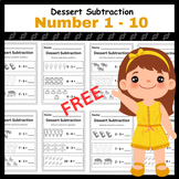 Sweet Subtraction Delight (Numbers 1-10) - Worksheet