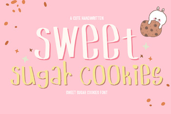 Preview of Sweet Sugar Cookies handwriting Planner Calendar Font for Teachers & Students