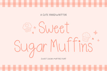 Preview of Sweet Sugar Muffins handwriting Planner Calendar Font for Teachers & Students
