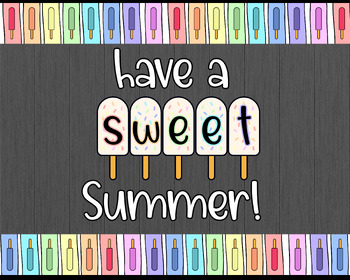 Preview of Sweet Summer Bulletin Board Decor