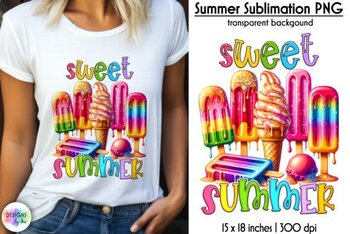 Preview of Sweet Summer, Colourful Popsicle Print