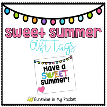 Preview of Sweet Summer Gift Tags Freebie