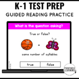 NWEA MAP Reading - Test Prep Practice Slides for Kindergarten First Grade