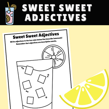 Preview of Sweet Sweet Adjectives | Descriptive Language | Summer