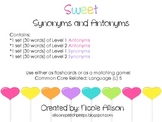 Sweet Synonyms and Antonyms Leveled