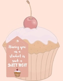 Sweet Treat Tags with Cute Note From Teacher, School Couns