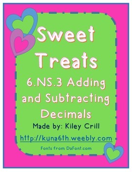 Preview of Sweet Treats - Adding and Subtracting Decimals