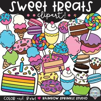 Sweet Treats Clipart by Rainbow Sprinkle Studio - Sasha Mitten
