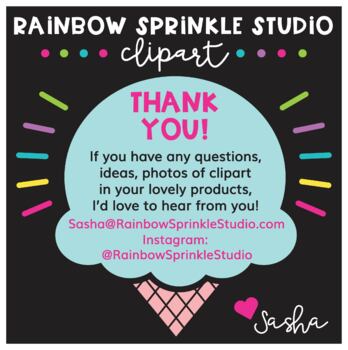 Sweet Treats Clipart by Rainbow Sprinkle Studio - Sasha Mitten