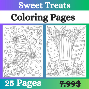 Preview of Sweet Treats Coloring Pages   | solar eclipse 2024