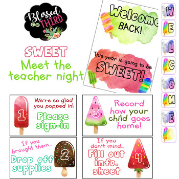Preview of Meet The Teacher Sweet Treats Theme