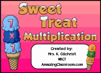 Preview of Sweet Treats Multiplication Promethean ActivInspire Flipchart Lesson