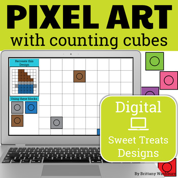 Preview of Sweet Treats Theme Digital Pixel Art STEM Challenges