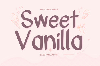 Preview of Sweet Vanilla handwriting Planner Calendar Font for Teachers & Students