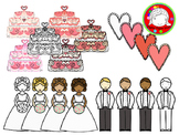 Sweet Wedding Clipart (Personal & Commercial Use)