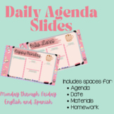Sweet Week Themed - Bilingual Daily Agenda Slides