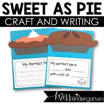 Preview of Thanksgiving Craft Sweet as Pie Craft and Writing Templates