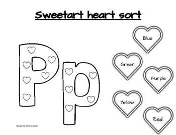 Preview of Sweetart Heart Sort ABC's