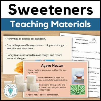 Preview of Sugar and Sweeteners Lesson for - FACS - FCS - Culinary Arts