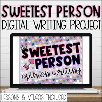 Preview of Digital Valentines Day Opinion Writing for Google Slides includes Videos