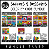 Sweets & Desserts, Color by Code, Color by Number, Templat