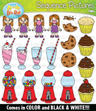 Sweet Treats Sequence Action Pictures Clipart {Zip-A-Dee-D