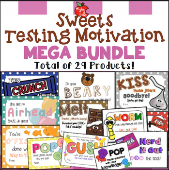 Preview of Sweets Testing Motivation Gift Tag MEGA Bundle- Total of 29 products!