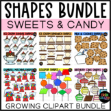 Sweets and Candy Shapes Clipart GROWING BUNDLE - Food